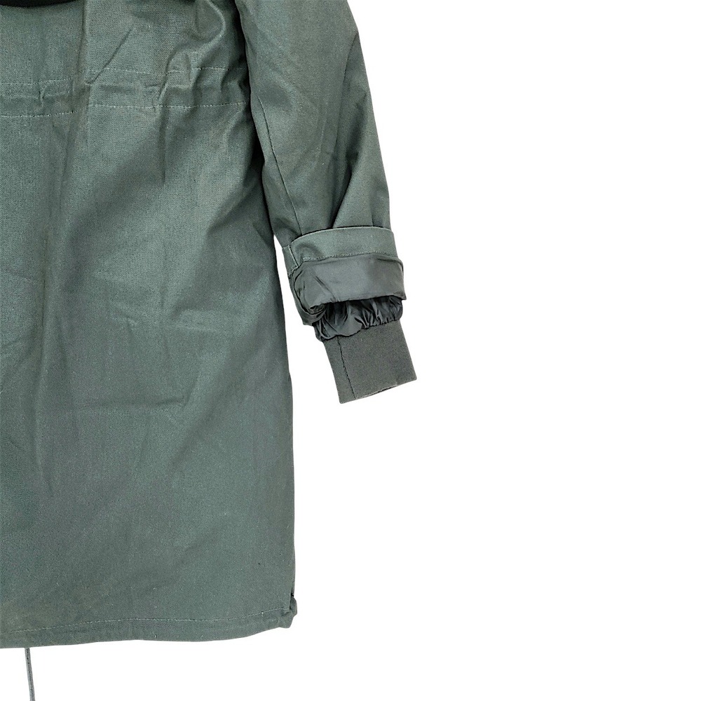 Seraphine Parka 2 Canvas Green Faux Fur Hood Down Fill Maternity Utility Jacket - Picture 11 of 12
